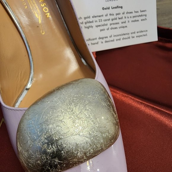 Rupert Sanderson - Linnet White Gold Lavender Patent - Size 36.5 - Picture 6 of 9